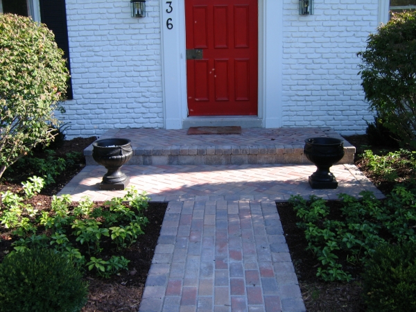 Brick Paver Front Porch and Walkway Ozaukee